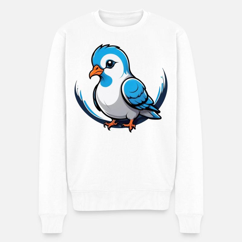 Little Dove Charm - Männer Premium Bio Pullover - Weiß