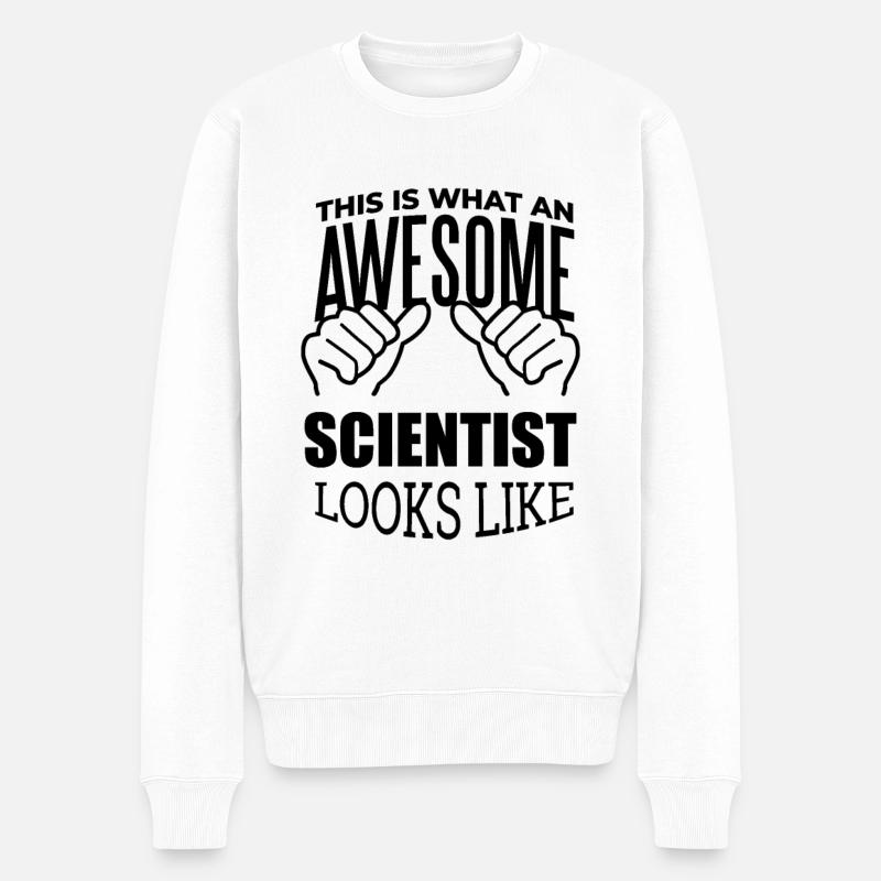 Wissenschaftler - Männer Premium Bio Pullover - Weiß