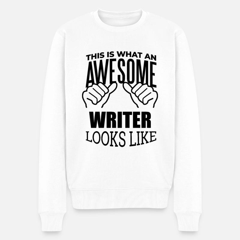 écrivain - Pull Premium bio Homme - blanc