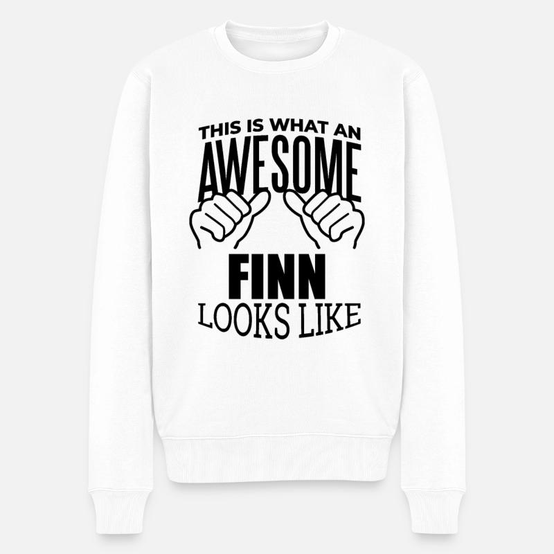 Finlande - Pull Premium bio Homme - blanc