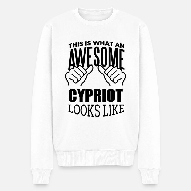 Zypern - Männer Premium Bio Pullover - Weiß