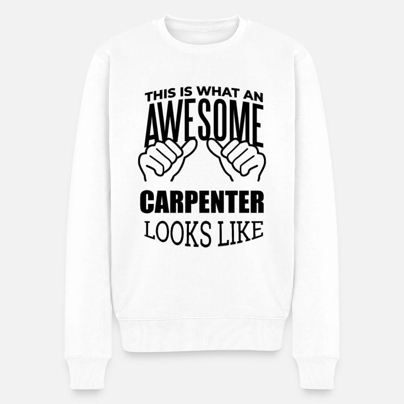 charpentier - Pull Premium bio Homme - blanc