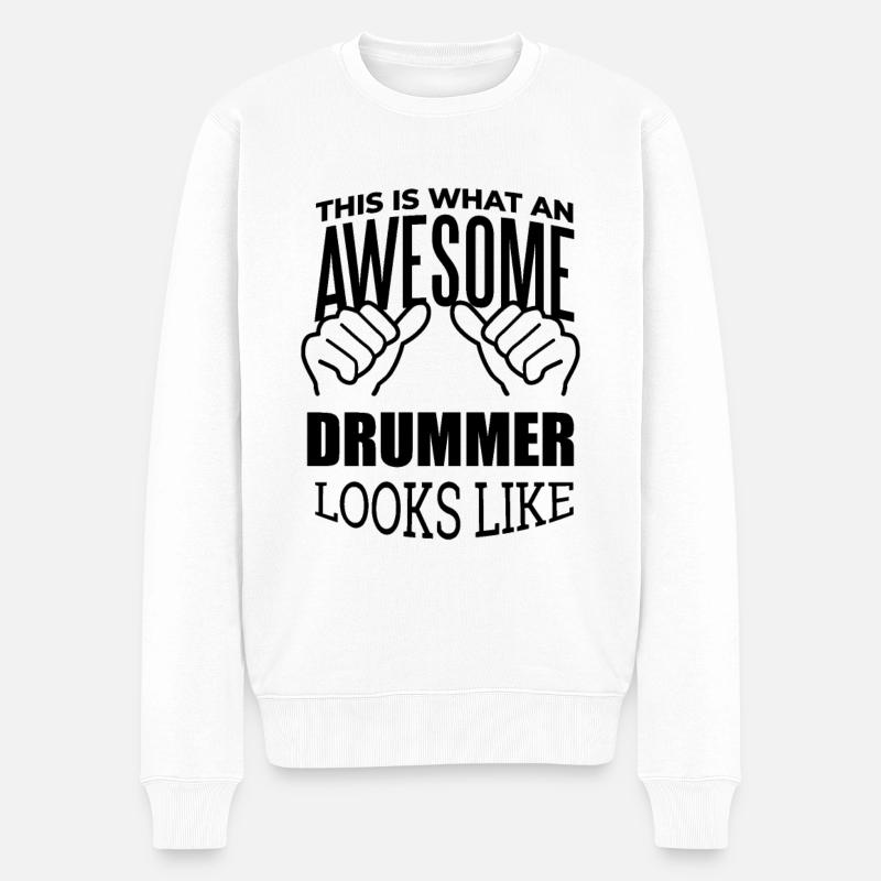 batteur - Pull Premium bio Homme - blanc
