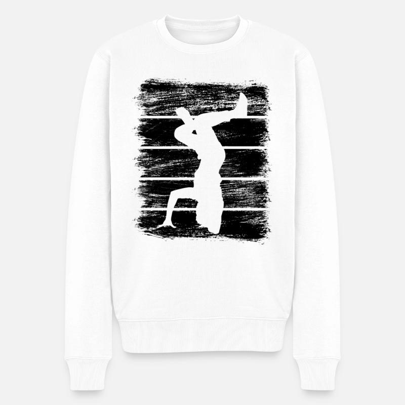 Croquis de breakdancer - Pull Premium bio Homme - blanc