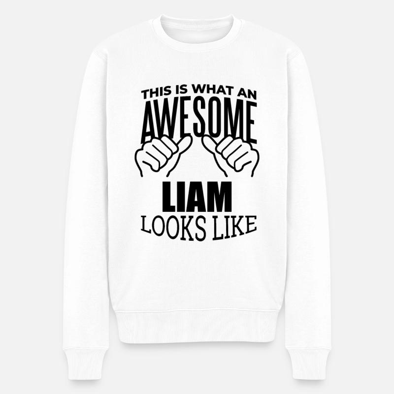 Liam - Männer Premium Bio Pullover - Weiß