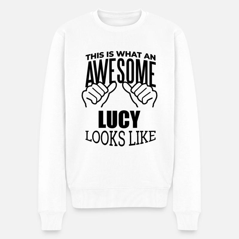 Lucy - Männer Premium Bio Pullover - Weiß