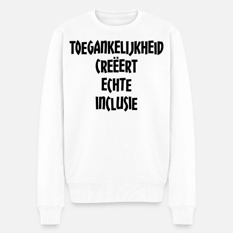Barrierefreiheit schafft echte Inklusion # - Männer Premium Bio Pullover - Weiß