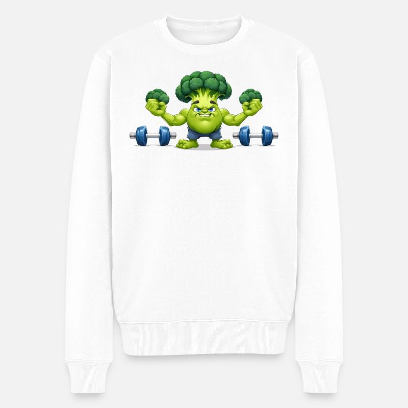 Halophiles de brocoli - Pull Premium bio Homme - blanc