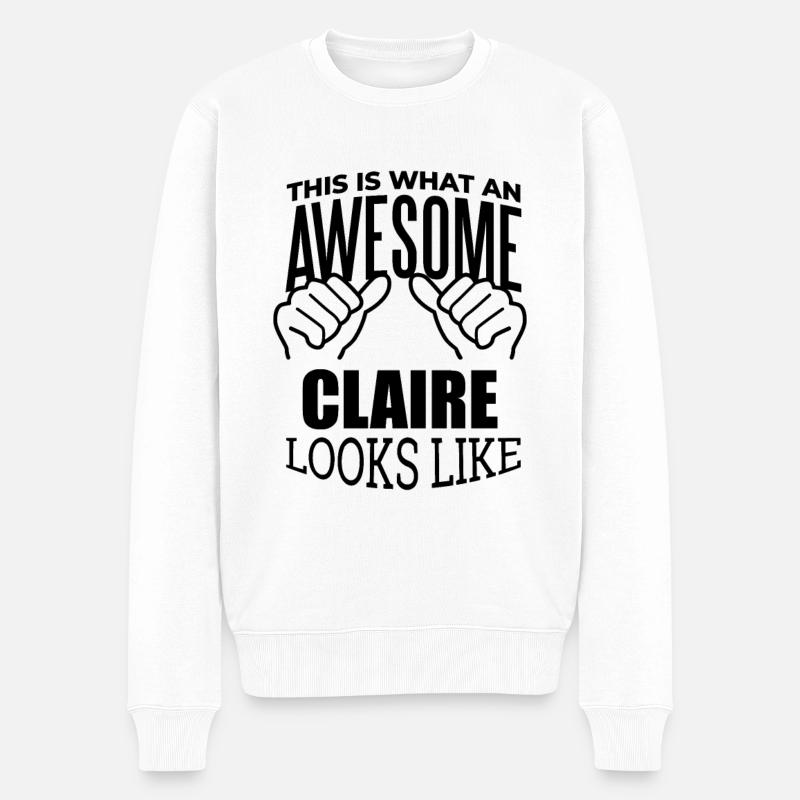 Claire - Pull Premium bio Homme - blanc