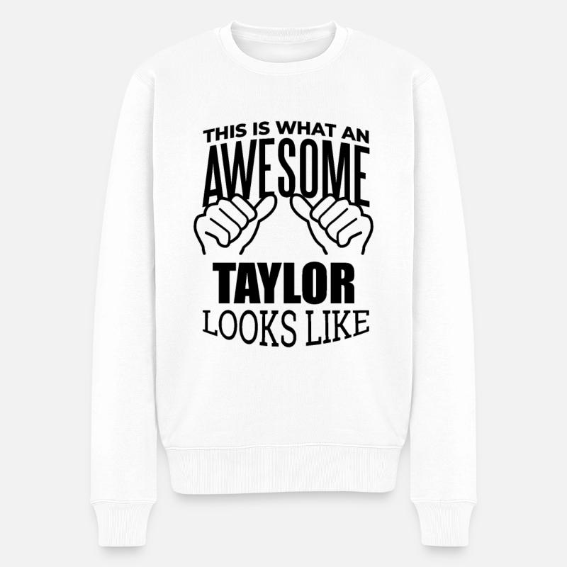 Taylor - Männer Premium Bio Pullover - Weiß