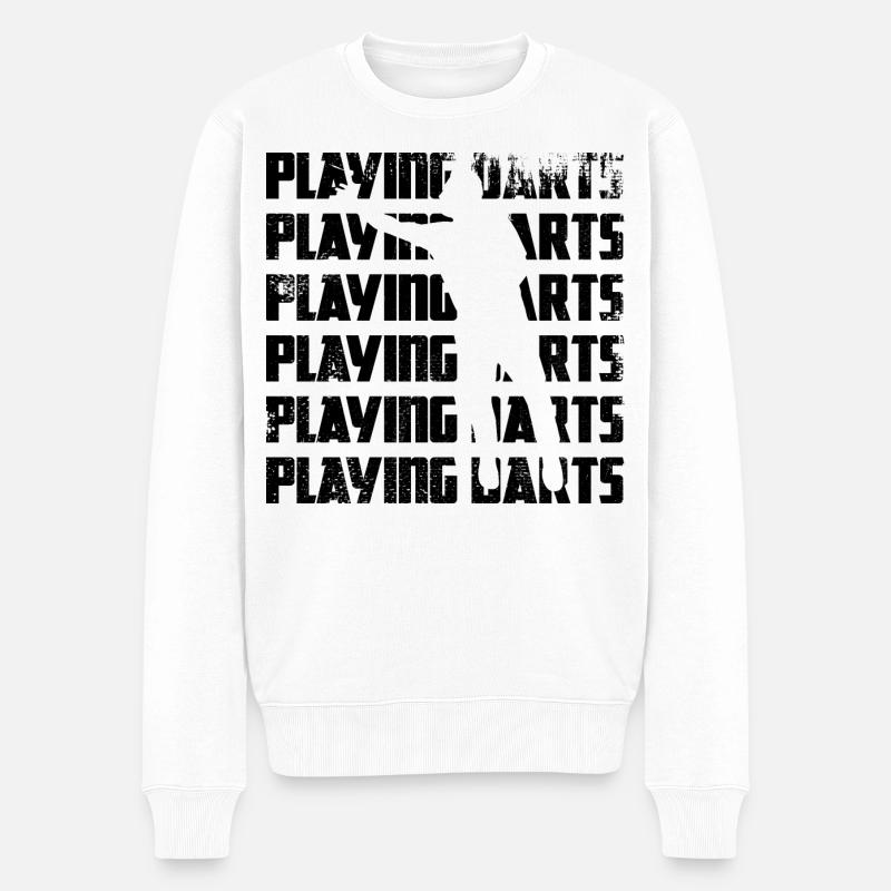 Dart - Männer Premium Bio Pullover - Weiß