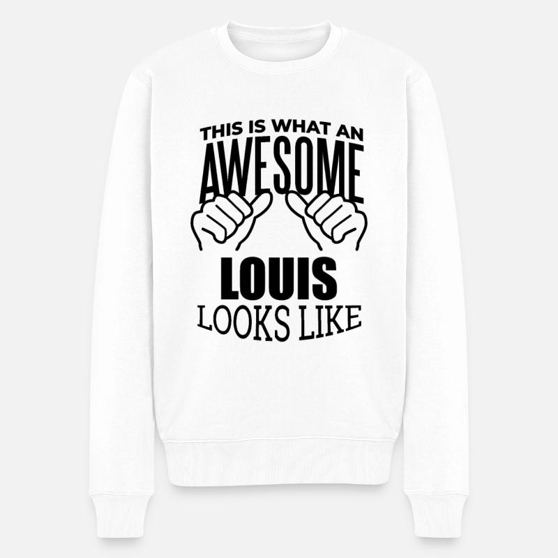 Louis - Männer Premium Bio Pullover - Weiß