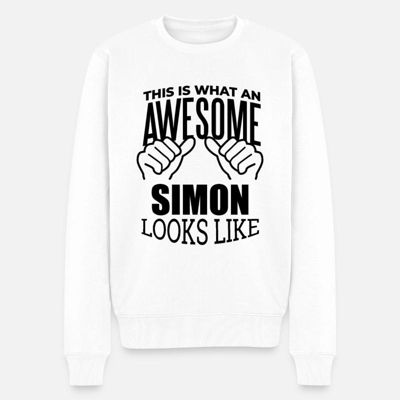 Simon - Pull Premium bio Homme - blanc