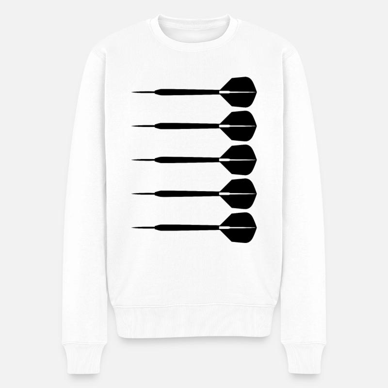 Dessin de fléchettes - Pull Premium bio Homme - blanc