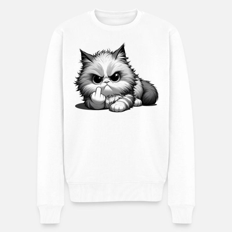 Chat avec un majeur coquin - Pull Premium bio Homme - blanc