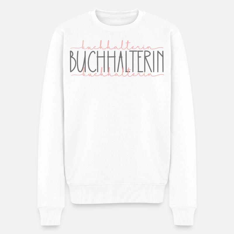 Buchhalterin Geschenk Buchhaltung Beruf - Männer Premium Bio Pullover - Weiß