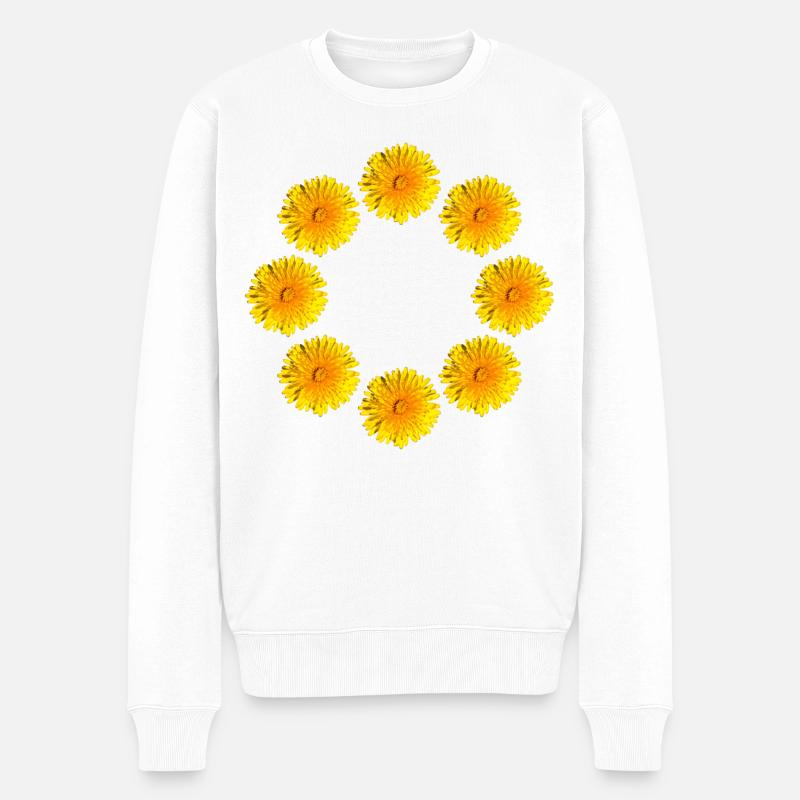 DANDELIONS III - Pull Premium bio Homme - blanc