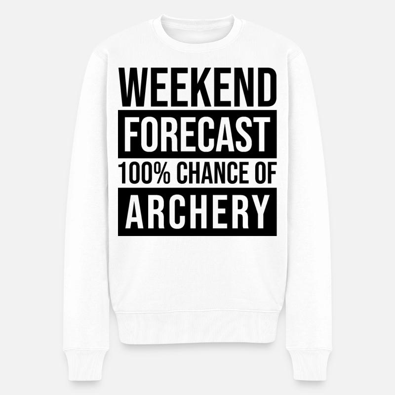 Bogenschütze - Männer Premium Bio Pullover - Weiß