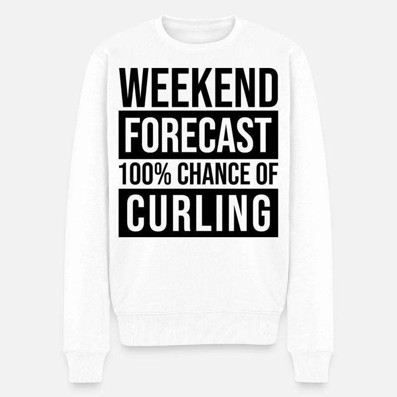 Curling - Männer Premium Bio Pullover - Weiß