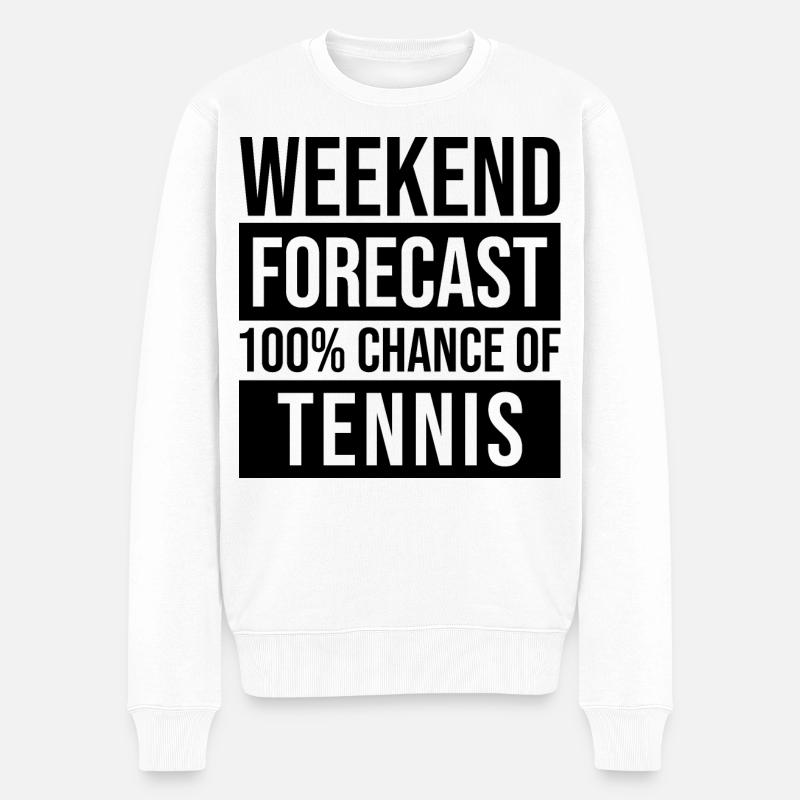 Tennis - Männer Premium Bio Pullover - Weiß