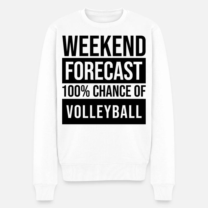 Volleyball - Männer Premium Bio Pullover - Weiß
