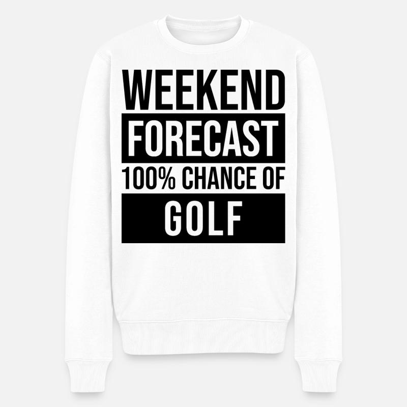 Golf - Männer Premium Bio Pullover - Weiß