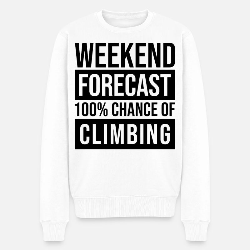 Bergsteiger - Männer Premium Bio Pullover - Weiß