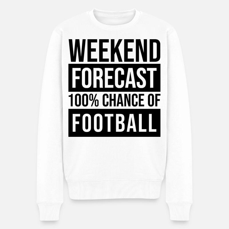 Fußball - Männer Premium Bio Pullover - Weiß