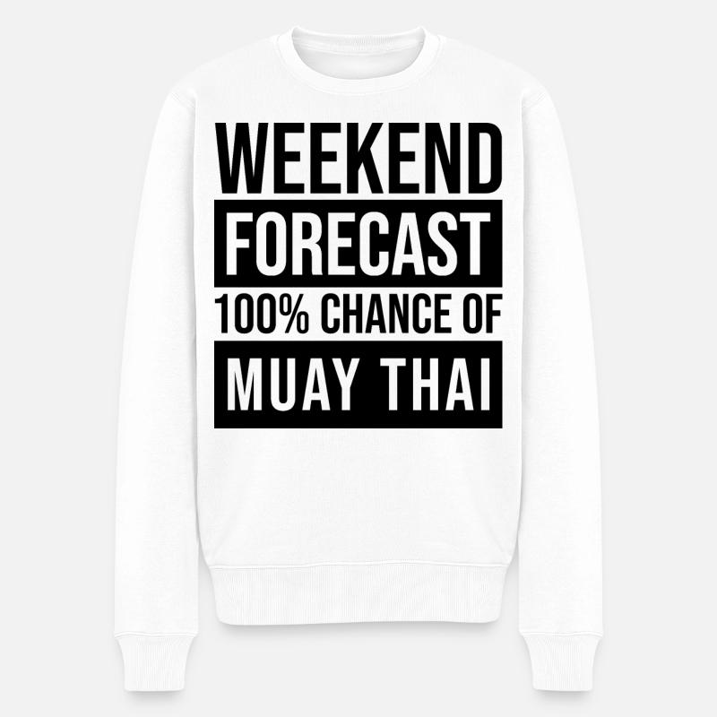 Muay Thai - Männer Premium Bio Pullover - Weiß