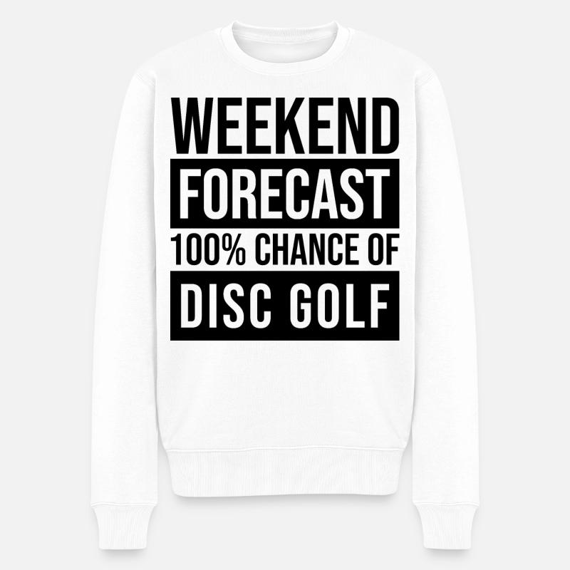 Discgolf - Männer Premium Bio Pullover - Weiß