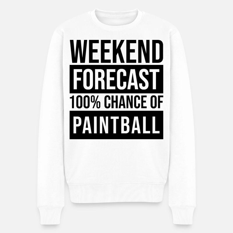 Paintball - Pull Premium bio Homme - blanc
