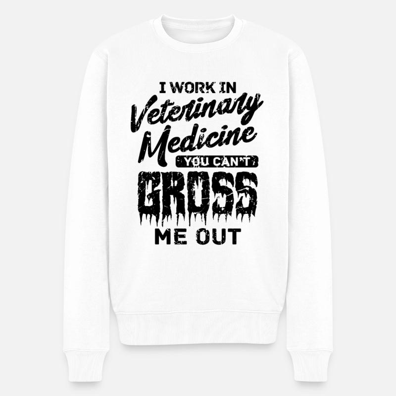Tierarzt Spruch - Männer Premium Bio Pullover - Weiß