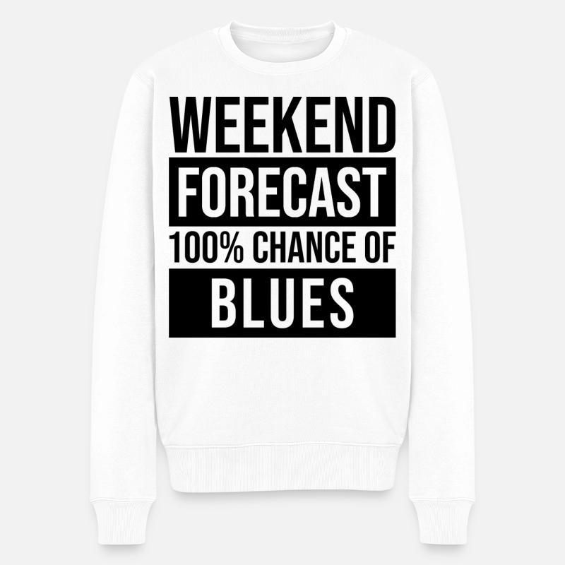 blues - Pull Premium bio Homme - blanc