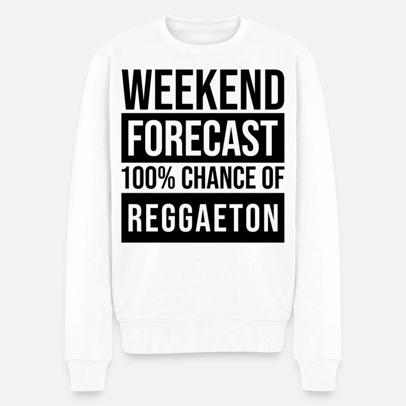 Reggaeton - Männer Premium Bio Pullover - Weiß