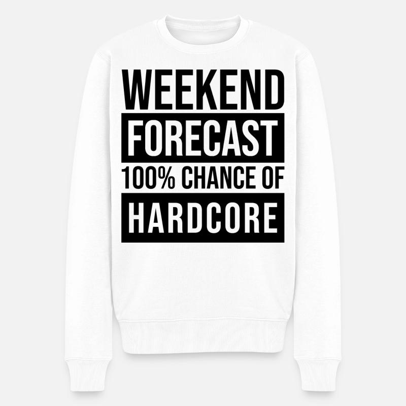 Hardcore - Männer Premium Bio Pullover - Weiß