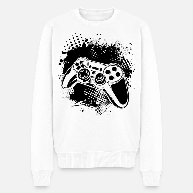 Manettes de jeu - Pull Premium bio Homme - blanc