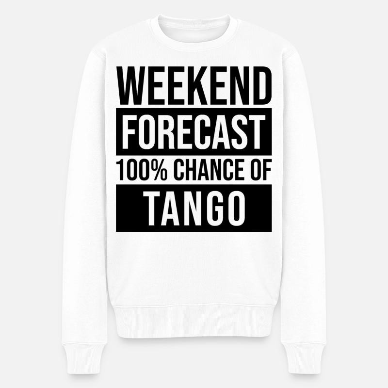 Tango - Männer Premium Bio Pullover - Weiß