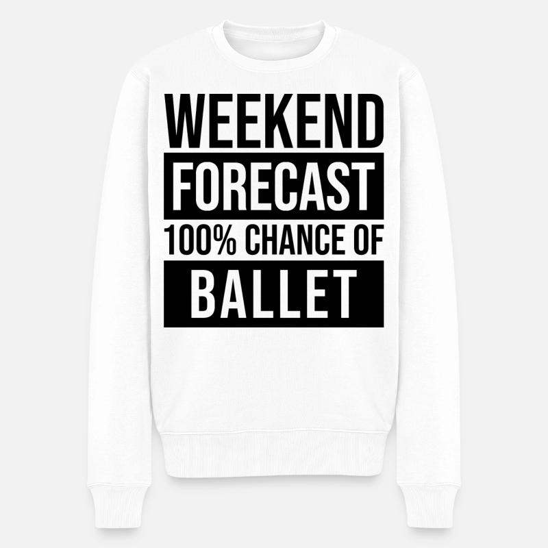 Ballett - Männer Premium Bio Pullover - Weiß
