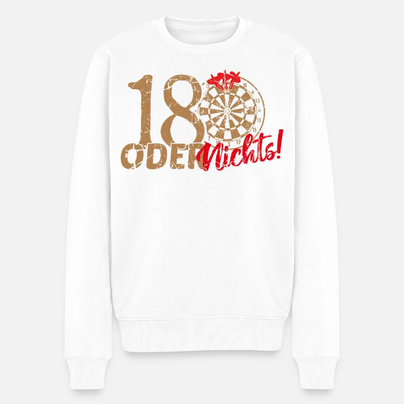 Dart 180 - Männer Premium Bio Pullover - Weiß