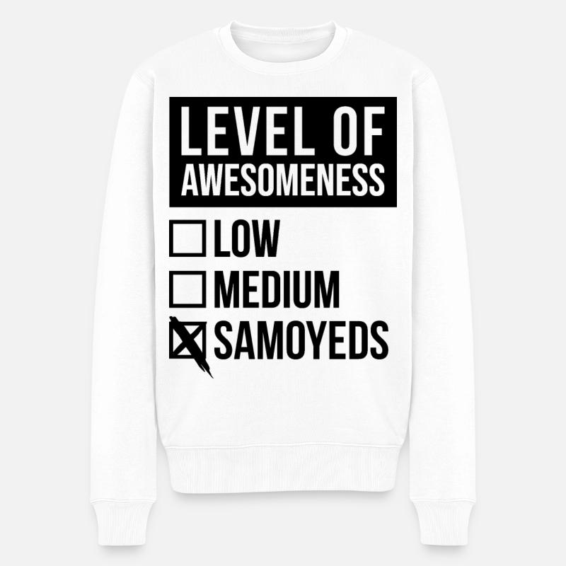 Samojeden - Männer Premium Bio Pullover - Weiß