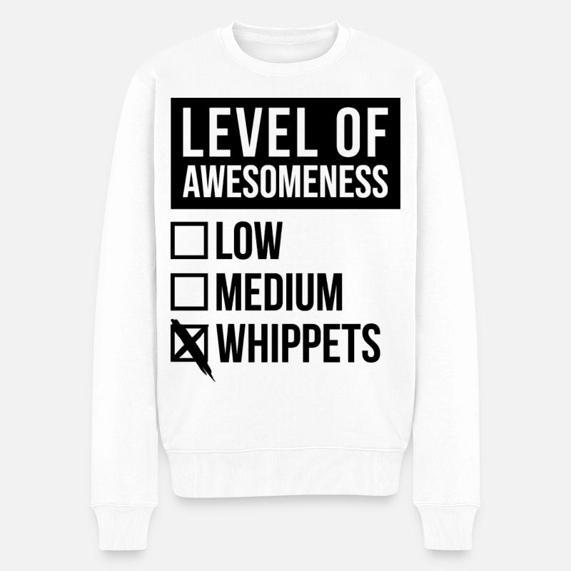 whippet - Männer Premium Bio Pullover - Weiß