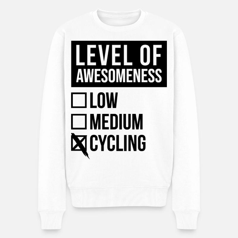 cyclisme - Pull Premium bio Homme - blanc