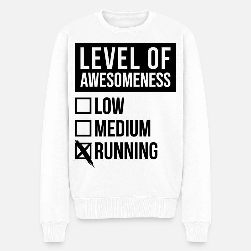 course - Pull Premium bio Homme - blanc