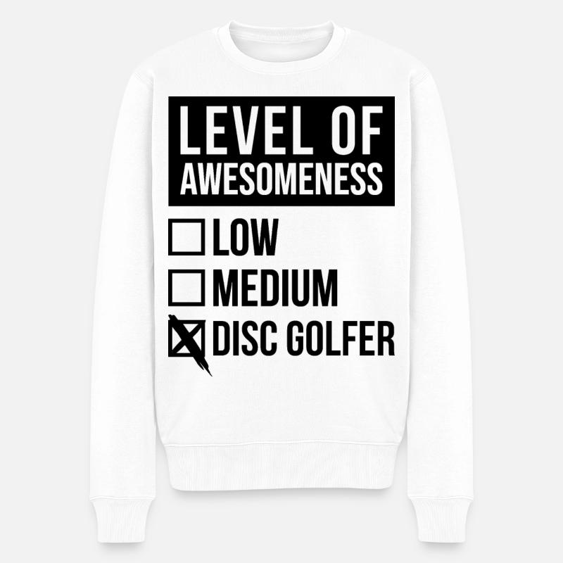 Disc Golf - Økologisk premium-sweatshirt til mænd - hvid