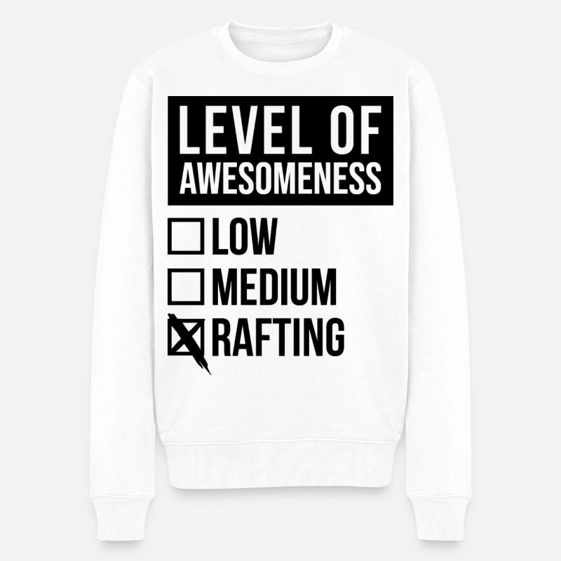 Rafting - Männer Premium Bio Pullover - Weiß