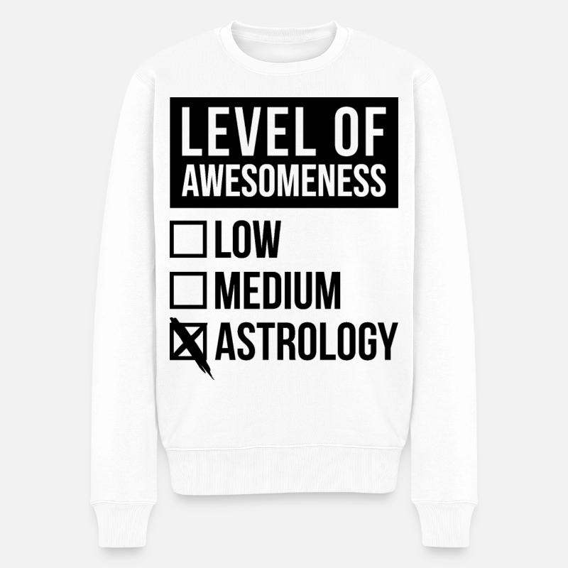 Astrologie - Männer Premium Bio Pullover - Weiß