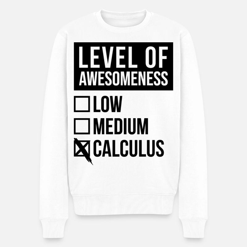 Infinitesimalrechnung - Männer Premium Bio Pullover - Weiß