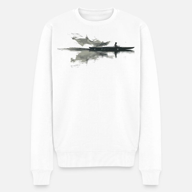 Ruderer - Männer Premium Bio Pullover - Weiß