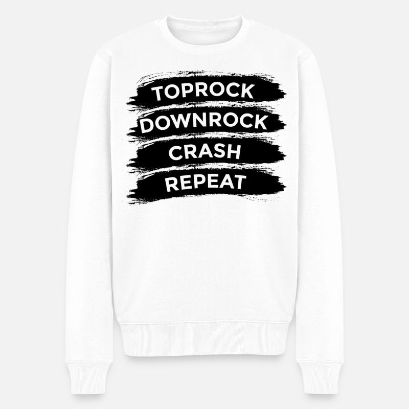 Dicton breakdancer - Pull Premium bio Homme - blanc