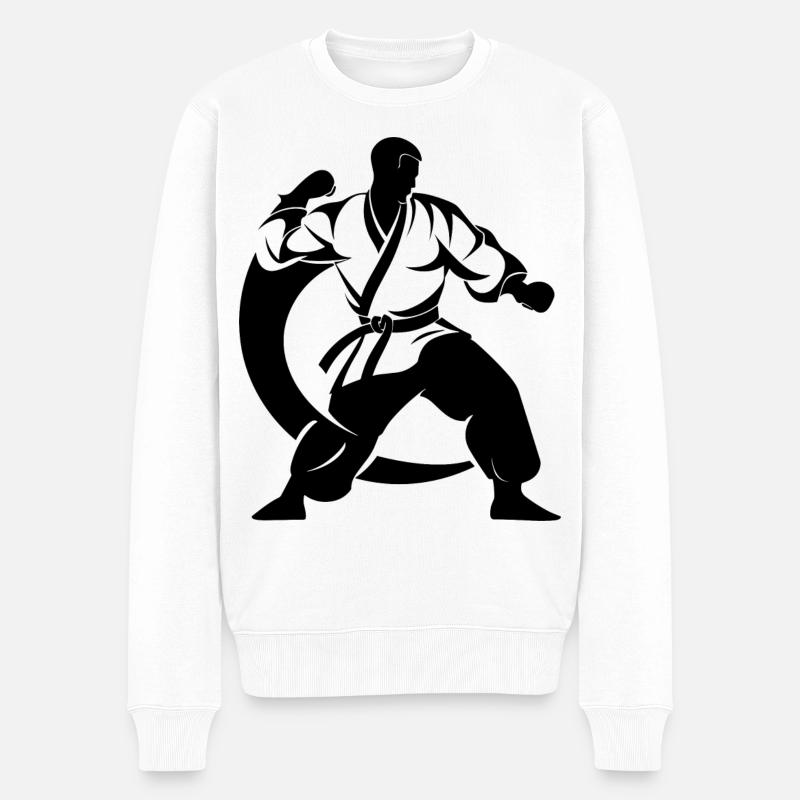 Karatéka - Pull Premium bio Homme - blanc